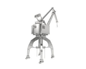 Crane isolated on transparent background. 3d rendering - illustration