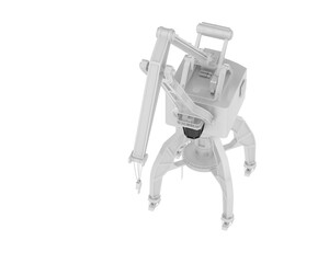 Crane isolated on transparent background. 3d rendering - illustration