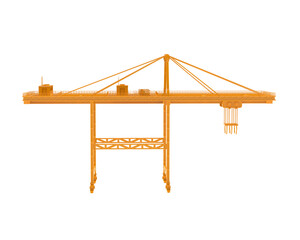 Crane isolated on transparent background. 3d rendering - illustration