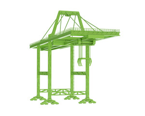 Crane isolated on transparent background. 3d rendering - illustration