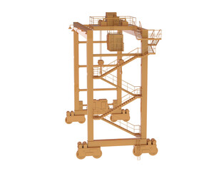 Crane isolated on transparent background. 3d rendering - illustration