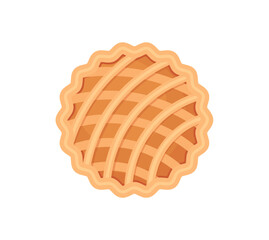 Thanksgiving Day traditional pumpkin pie. Web site page and mobile app design vector element.