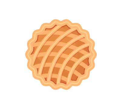 Thanksgiving Day traditional pumpkin pie. Web site page and mobile app design vector element.