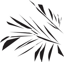 Palm Leaves in Black and White