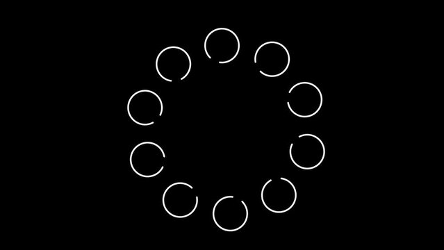 ideo Buffering loading circle icon animation