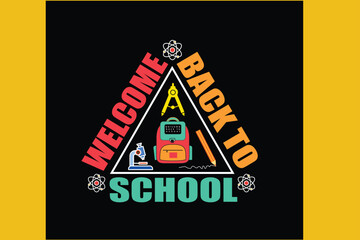 Welcome Back To School or Happy 100 Days of School Vector T-shirt Design.