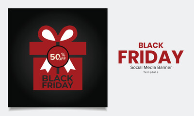 Black friday sale banner for social media
