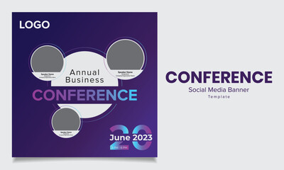 Vector elegant modern conference banner template
