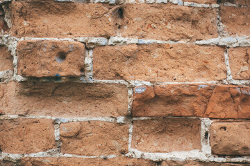 texture of broken brick wall
