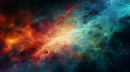 Fototapeta na wymiar Open space with nebula. Generative AI