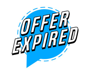 Colorful vector flat design banner offer expired. This sign is well adapted for web design.