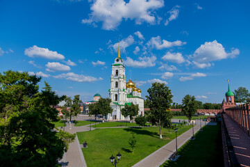 Dormition Cathedral (also known as Assumption Cathedral or Uspensky Sobor) of Tula Kremlin in a...