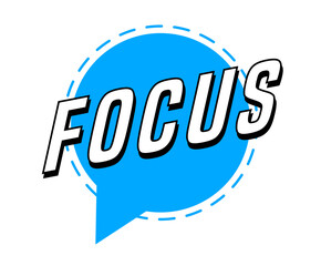 Colorful vector flat design banner focus. This sign is well adapted for web design.