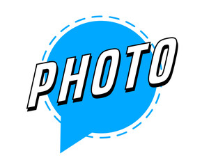 Colorful vector flat design banner photo. This sign is well adapted for web design.