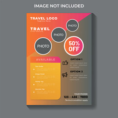 EPS travel flyer print template