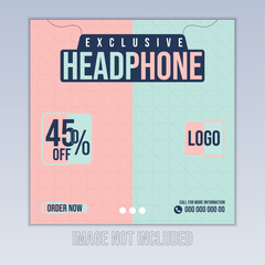Music or Headphone Social Media Post Design