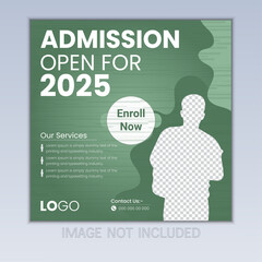 School education admission social media post  template