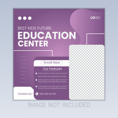 School education admission social media post  template