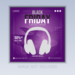 Music or Headphone Social Media Post Design