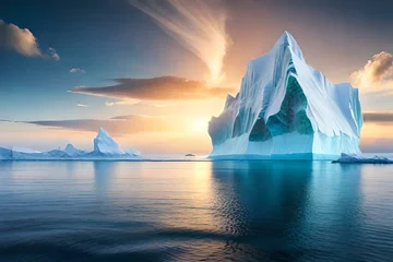 Papier Peint photo Antarctique iceberg in the sea generated ai