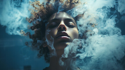 Smoke Veiled: A Photoillustration of the Mind with Ethereal Mist