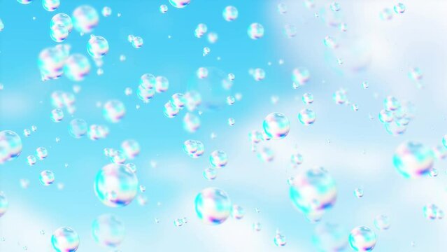 Soap bubble loop background material