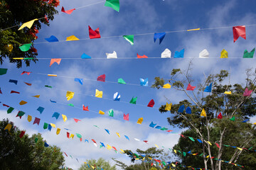 Brazilian Festa Junina colorful banners