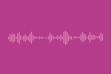 Sound Wave of Equalizer. Abstract Digital Track for Music Voice Player. Graphic Audio for Poster, Header, Cover, Social Media, Fashion Ads. Modern Vector Illustration. 