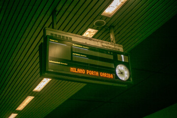 Arrival Board Time Indicator: A vintage-inspired arrival board, capturing the essence of modern...