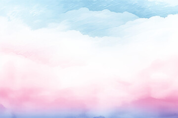 Obraz na płótnie Canvas watercolor pastel pink with tranquil sky blue