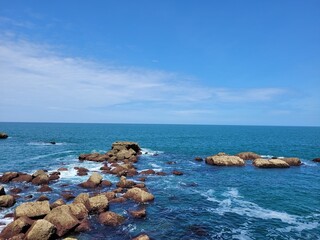 rocks and sea