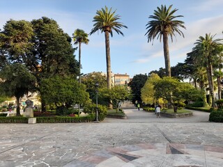 Obraz premium Alameda y jardines de Noia, Galicia