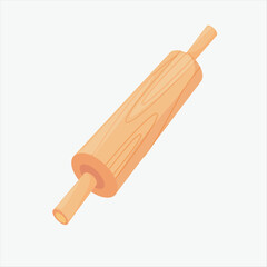 Rolling pin isolated on white background
