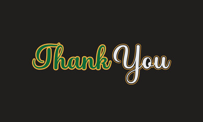 Vector thank you lettering banner
