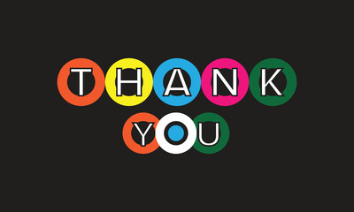 Vector thank you lettering banner
