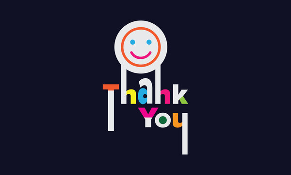 Vector thank you lettering banner
