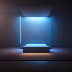 Image of an illuminated podium