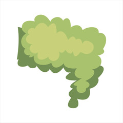 green tree with cloud