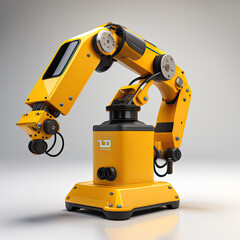 Fototapeta premium Yellow automation robot working