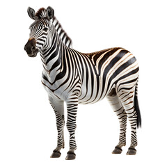 Fototapeta na wymiar Zebra on transparent background
