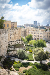 old city wall, jerusalem, rampart, ramparts walk, israel, middle east