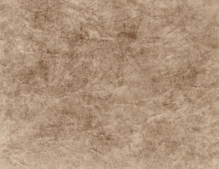 Old brown paper parchment background design with distressed vintage stains and ink spatter and white faded shabby center, elegant antique beige color