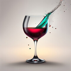 Closeup of a glass of wine