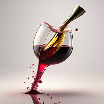 Closeup of a glass of wine
