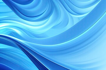 softness of motion in abstract forms with shades of blue
