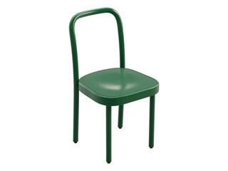 Midcentury steam-bent wooden chair with backrest and armrest. 3d render