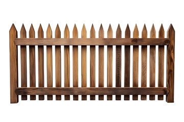 wooden fence isolated on transparent background ,generative ai