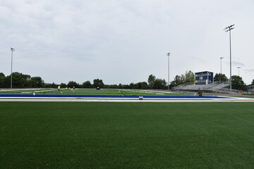 New Artificial Turf on a Football Field