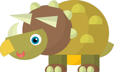 cartoon happy and funny colorful prehistoric dinosaur dino isolated illustration for kids