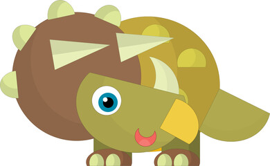 cartoon happy and funny colorful prehistoric dinosaur dino isolated illustration for kids